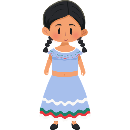 Haití Karabela Vestido niña  Ilustración