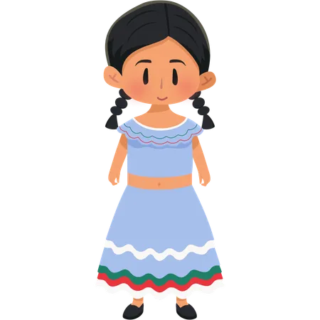 Haití Karabela Vestido niña  Ilustración