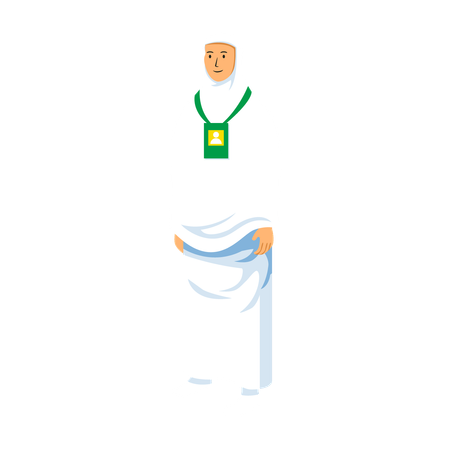 Haji female standing  Illustration