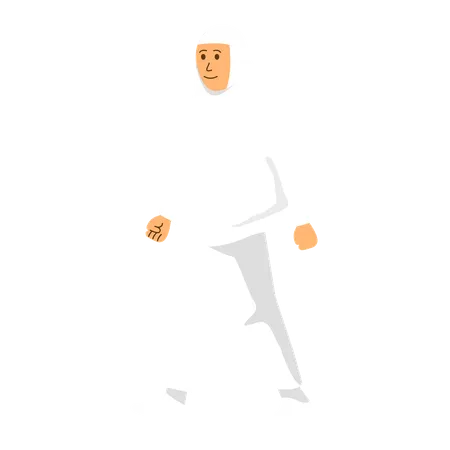 Hajj Female walking  Illustration