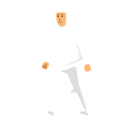 Hajj feminino andando  Ilustração