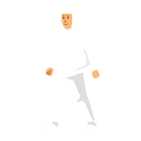 Hajj femme marchant  Illustration