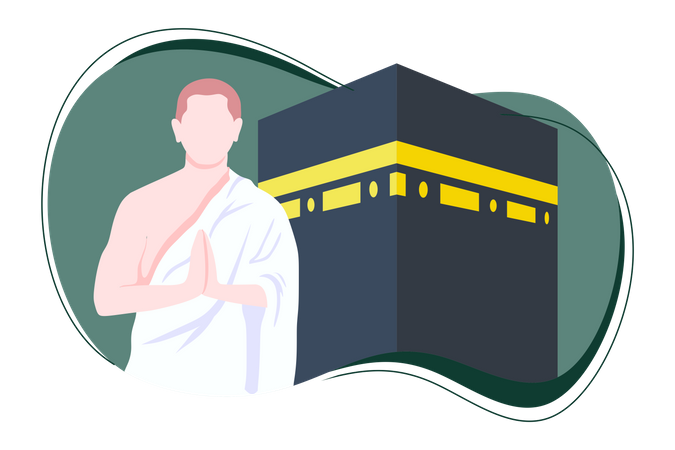 Hajj Mabrour con Kabbah  Ilustración