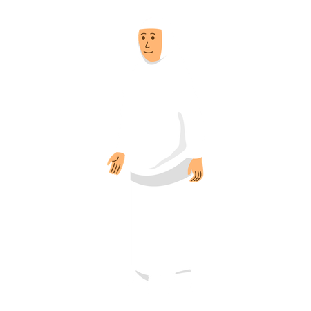 Hajj mujer de pie  Ilustración