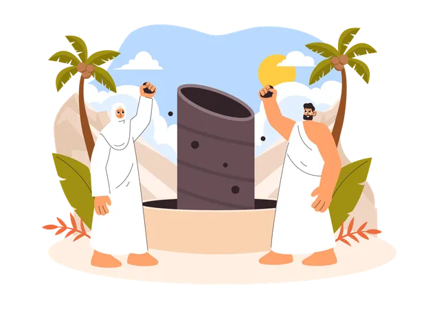 ハッジまたはウムラ・マブルール  イラスト