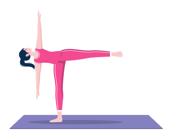 Half moon pose  Illustration