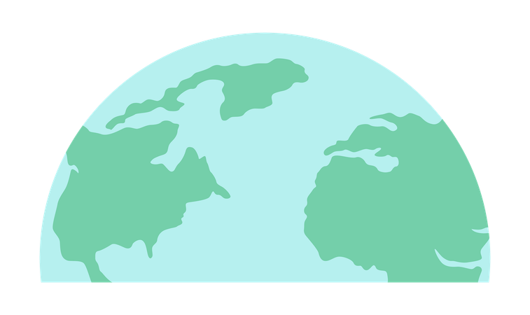 Half of planet  Illustration