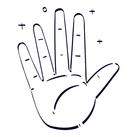 Hallo Hand Gesture  Illustration