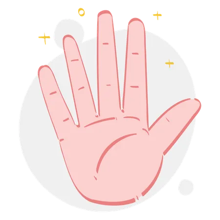 Hallo Hand Gesture  Illustration