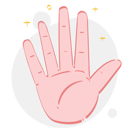 Hallo Hand Gesture  Illustration