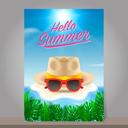 Hallo Sommer Hintergrund  Illustration