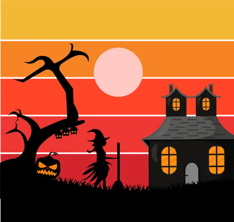 Halloween assustador  Illustration