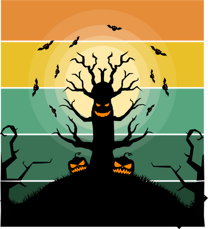 Halloween assustador  Ilustração