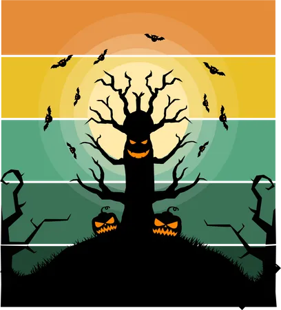 Halloween assustador  Ilustração