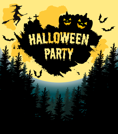 Halloween Banner Illustration