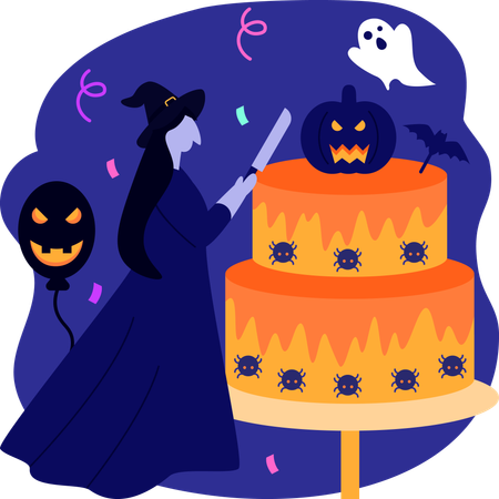 Halloween cake  Illustration