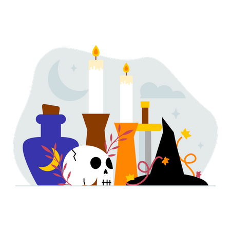 Halloween candles Illustration