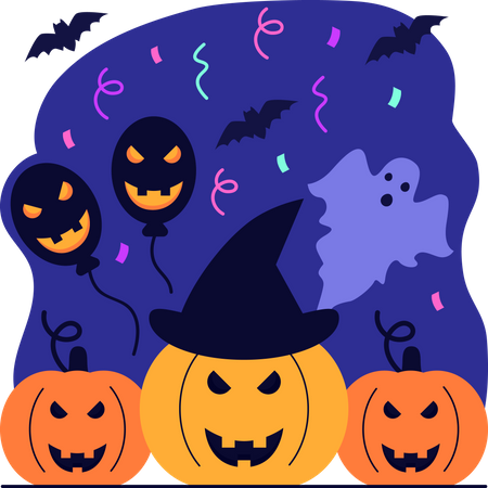 Halloween Celebration  Illustration