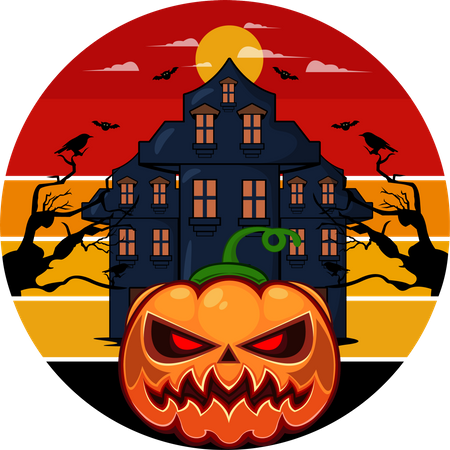 Citrouille d'Halloween  Illustration