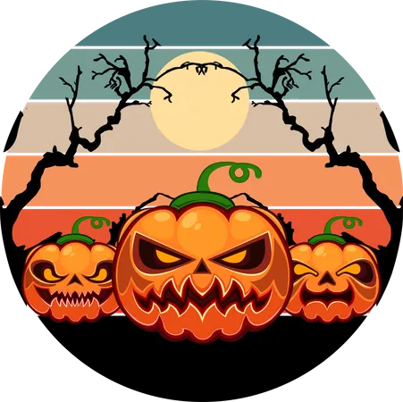 Citrouille d'Halloween  Illustration