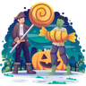 halloween costume illustration free download