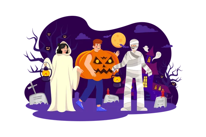 Halloween Costumes Illustration