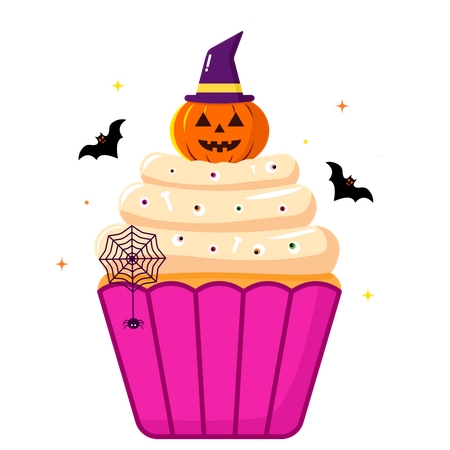 Halloween-Cupcakes  Illustration