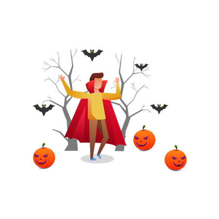 Halloween Dracula  Illustration