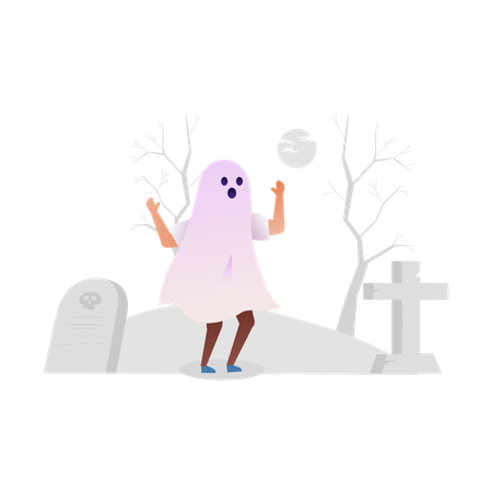 Fantasma de Halloween  Ilustração