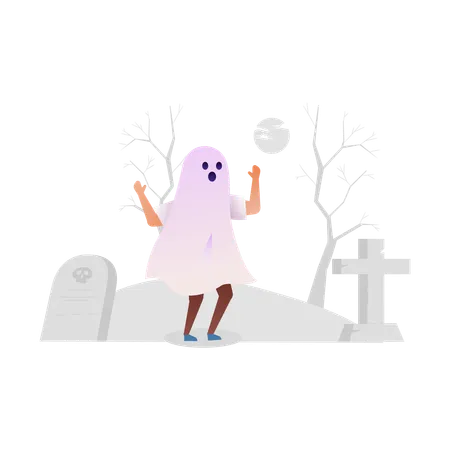 Fantasma de Halloween  Ilustração