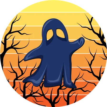 Fantasma de Halloween  Ilustração