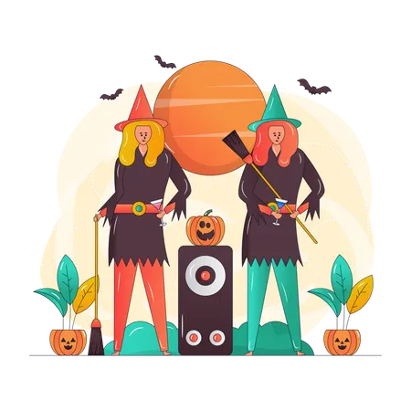 Halloween-Feier  Illustration