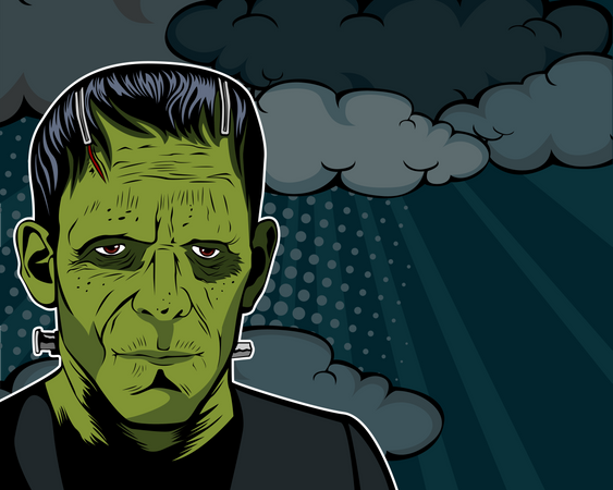 Halloween Frankenstein Illustration