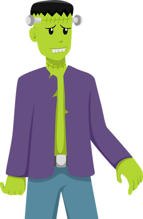 Halloween Frankenstein Costume  イラスト