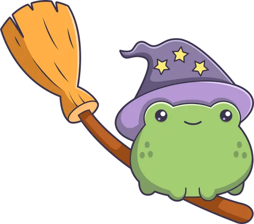 Halloween Frog Character  Illustration