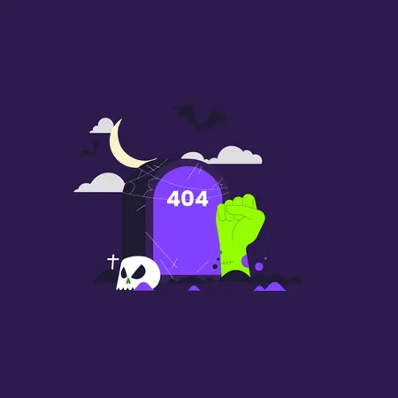 Halloween Graveyard  Illustration