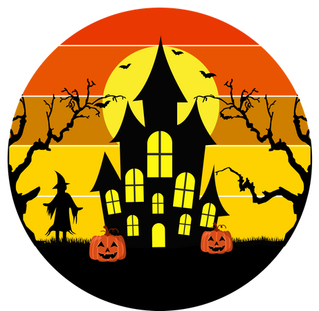 Halloween-Haus  Illustration