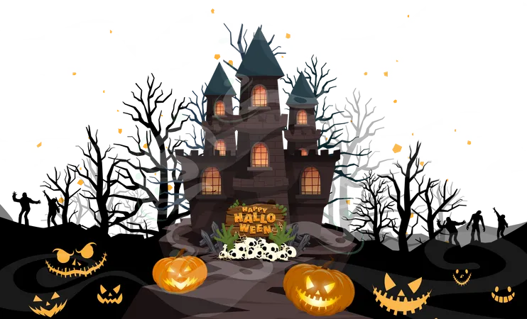 Halloween House  Illustration