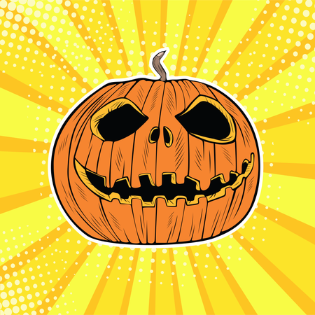 Cabeça de abóbora de Halloween Jack  Ilustração