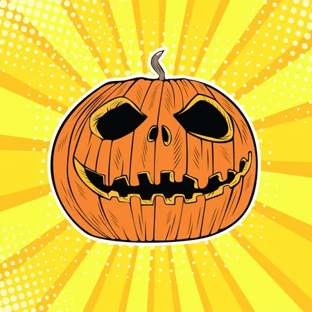 Testa di zucca di Halloween Jack  Illustration