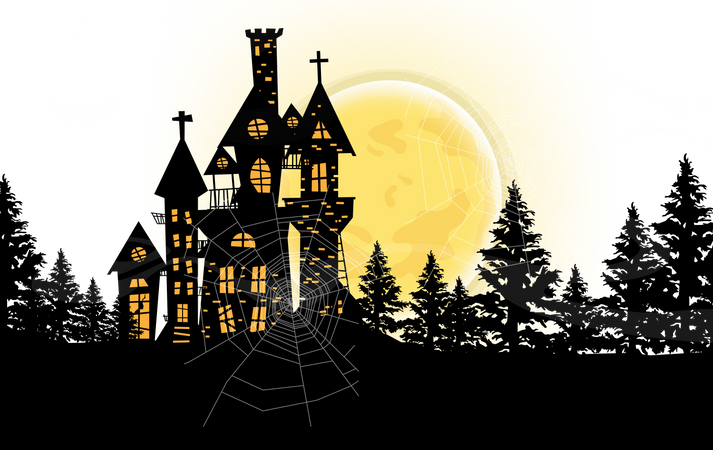 Maison d'Halloween  Illustration
