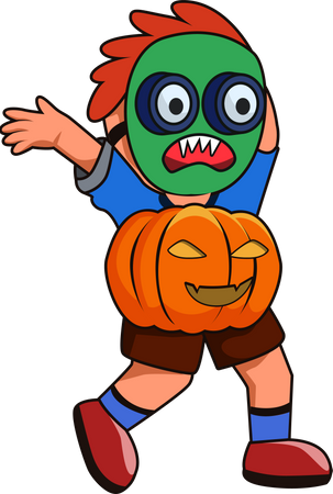 Halloween Monster Character  Illustration