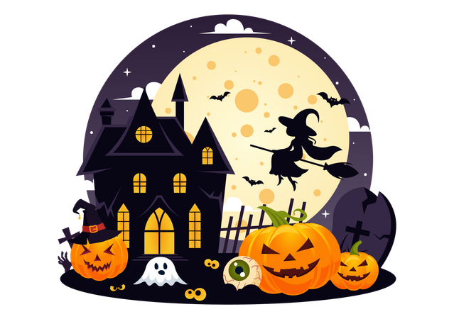 Halloweennacht  Illustration