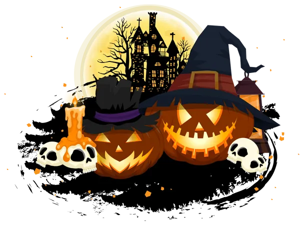 Halloweennacht  Illustration