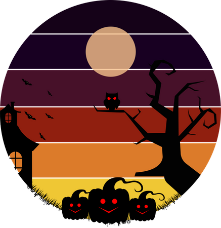 Halloweennacht  Illustration