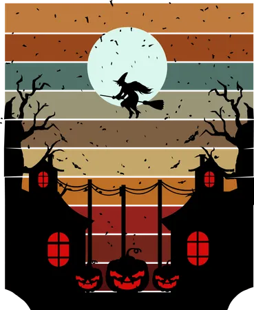 Halloweennacht  Illustration