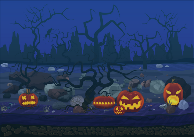 Halloweennacht  Illustration