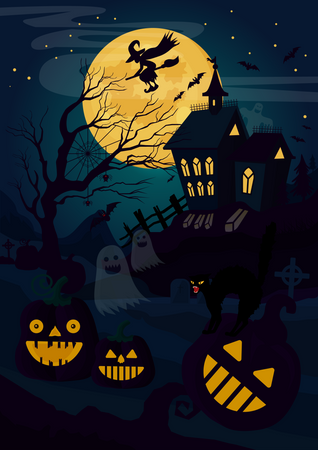 Halloweennacht  Illustration