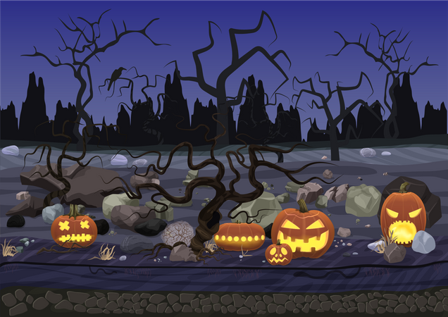 Halloweennacht  Illustration