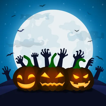 Halloween night  Illustration
